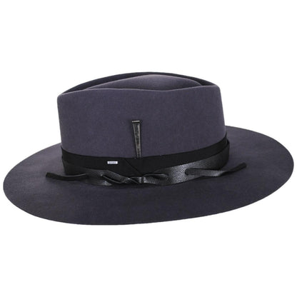 Bailey 1922 | Aslan Elite Wool Fedora Hat | 130106 | profile | GUN METAL