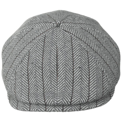 Bailey 1922 | Arley Wool Blend Herringbone 8 Panel Cap | 167216 | front | GREY