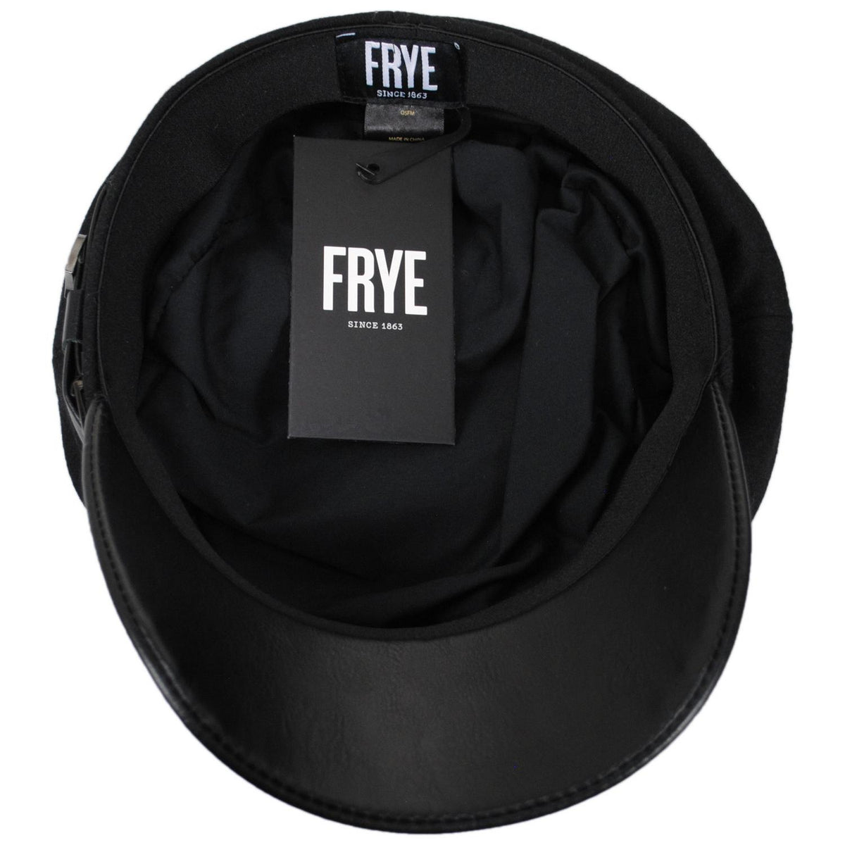 FRYE | Buckle Band Fiddler Cap | 108671 | under | BLACK