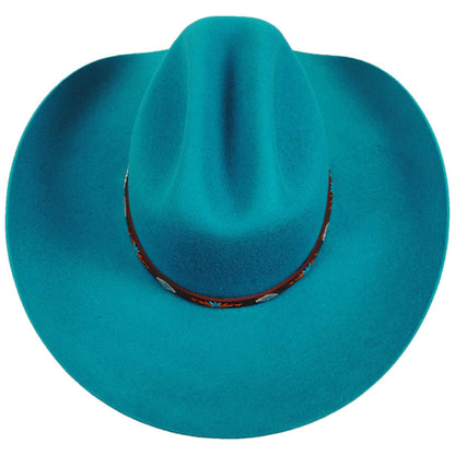 Stetson | Lone Ridge Wool Felt Western Hat | 130766 | top | TURQUOISE