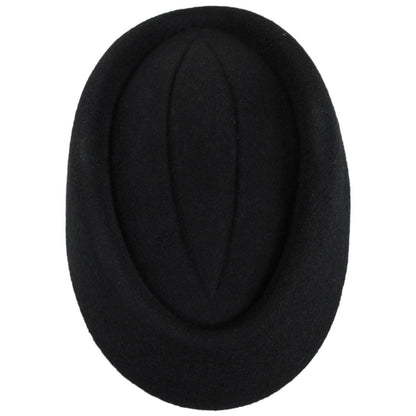 sur la tete | Stewardess Wool Felt Pillbox Hat | 157021 | top | BLACK