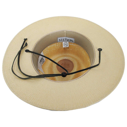 Stetson | Mayfield Bangora Straw Fedora Hat | 127066 | under | TAN