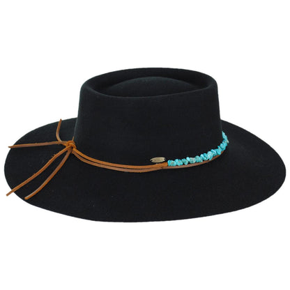 Scala | Lanna Wool Felt Gaucho Hat | 123445 | profile | BLACK