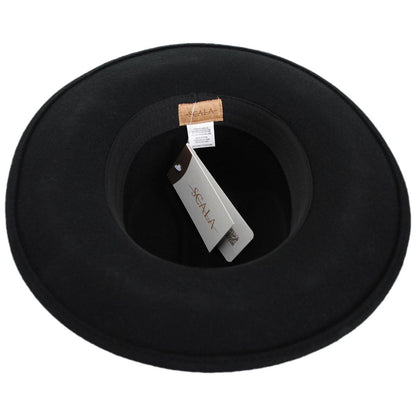 Scala | Adan Wool Felt Western Hat | 130440 | under | BLACK