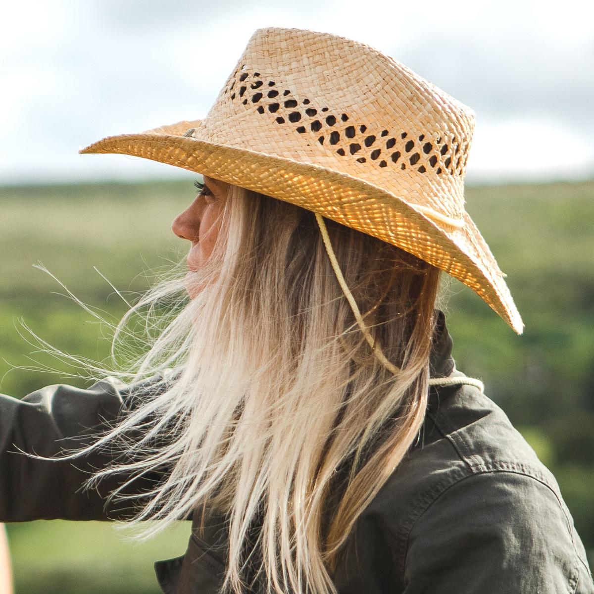 Jaxon Hats | Maggie May Raffia Straw Western Hat | 126502 | lsftwo | NATURAL