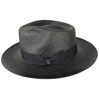 Jaxon Hats | Slicker Grade 8 Panama Straw Fedora Hat | 127151 | profile | BLACK