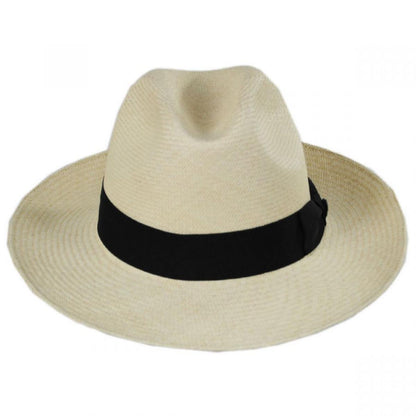 Bigalli | Don Juan Grade 8 Panama Straw Fedora Hat | 129204 | front | NATURAL