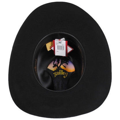 Bailey Western | McCrae Wool Felt Gus Western Hat | 133302 | under | BLACK