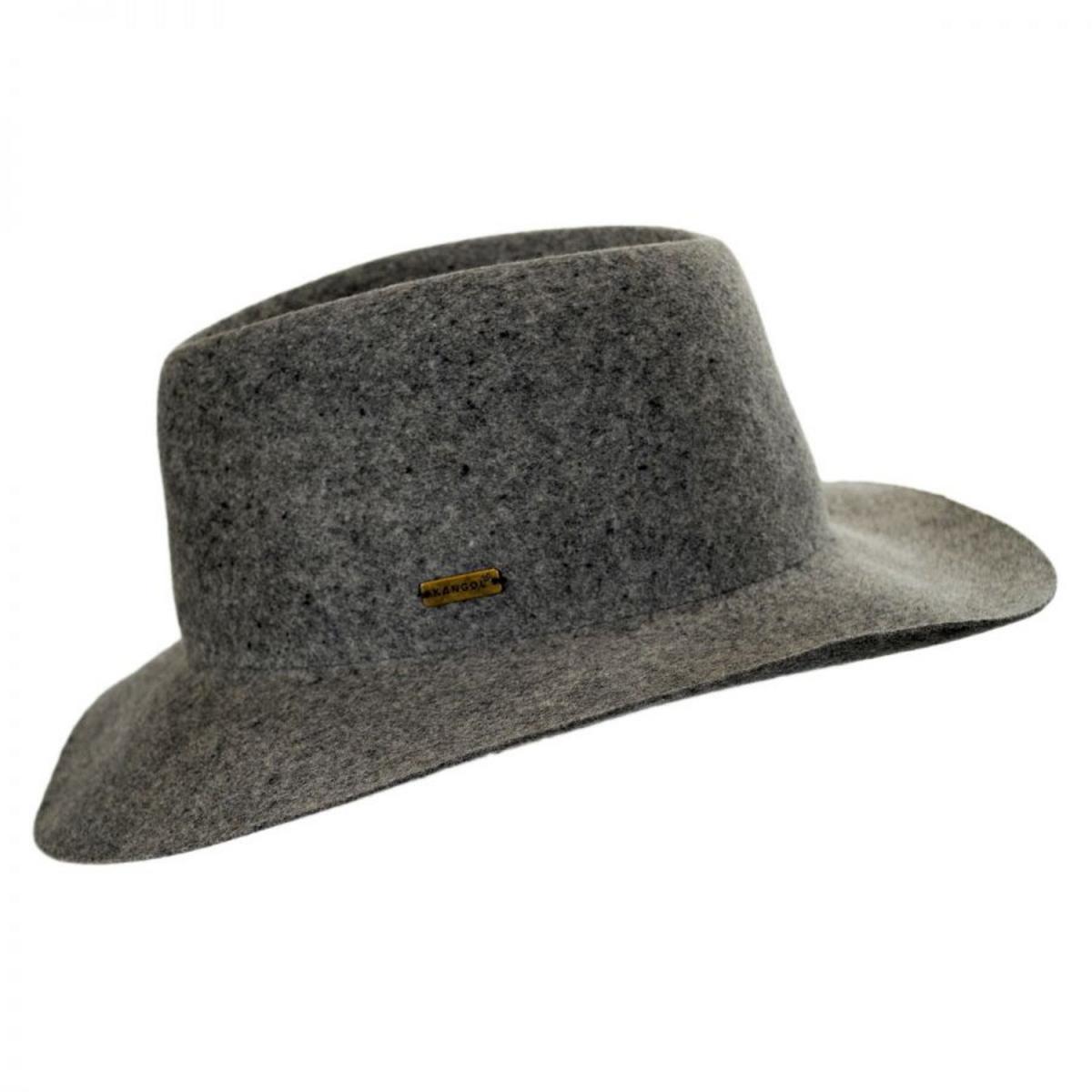 Kangol | Barclay Wool Felt Trilby Fedora Hat | 130195 | profile | FLANNEL