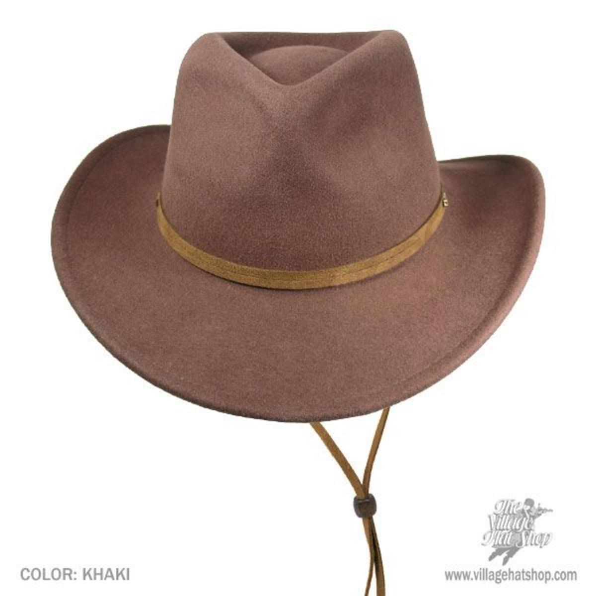 Crushable Wool Felt Earflap Outback Village Hat Shop