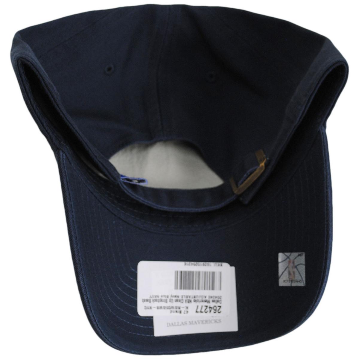 47 Brand | Dallas Mavericks NBA Clean Up Strapback Baseball Cap Dad Hat | 204040 | under | NAVY