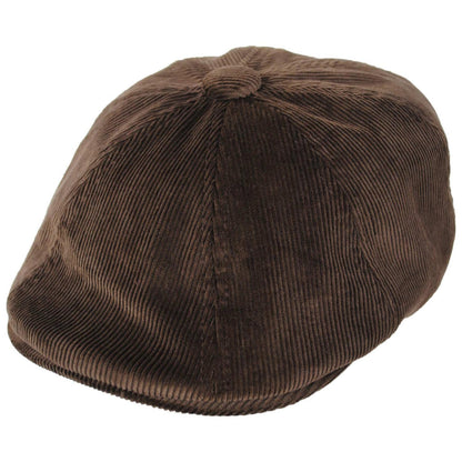 Kangol | Hawker Corduroy Newsboy Cap | 160950 | lead | BROWN