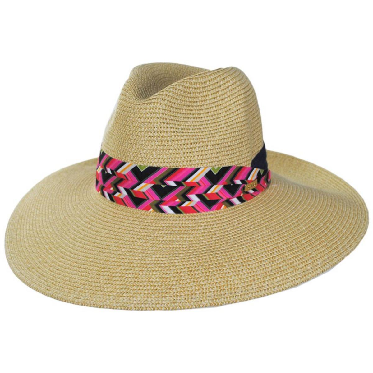 Trina Turk | Azure Ultrabraid Toyo Straw Fedora Hat