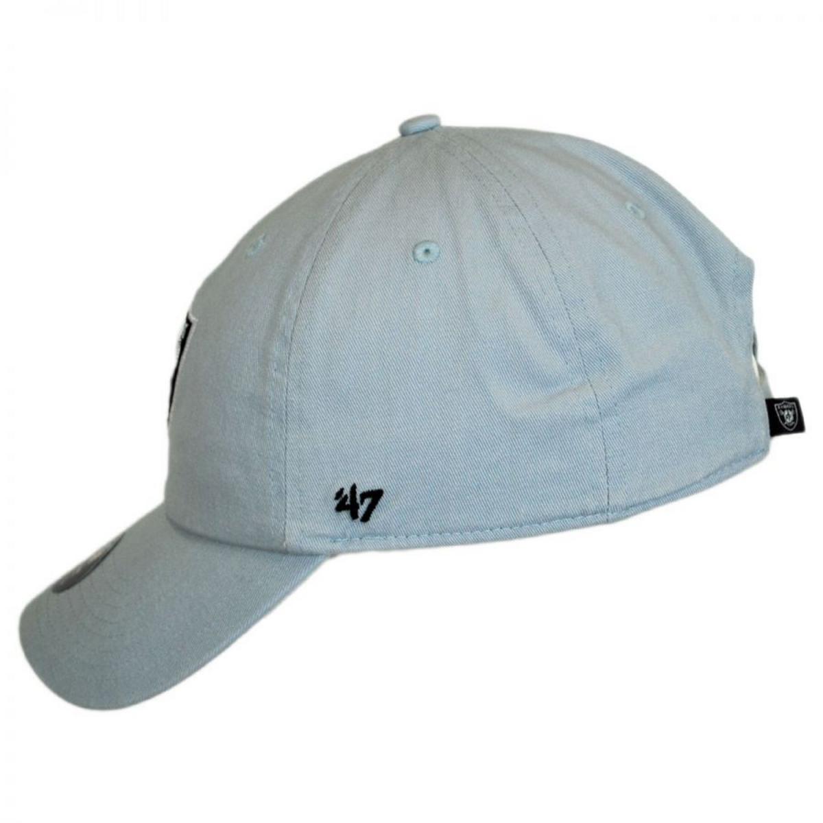 47 Brand | Las Vegas Raiders NFL Clean Up Strapback Baseball Cap Dad Hat | 203720 | profile | GREY