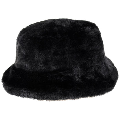 Kangol | Faux Fur Bucket Hat | 185769 | profile | SOLID BLACK
