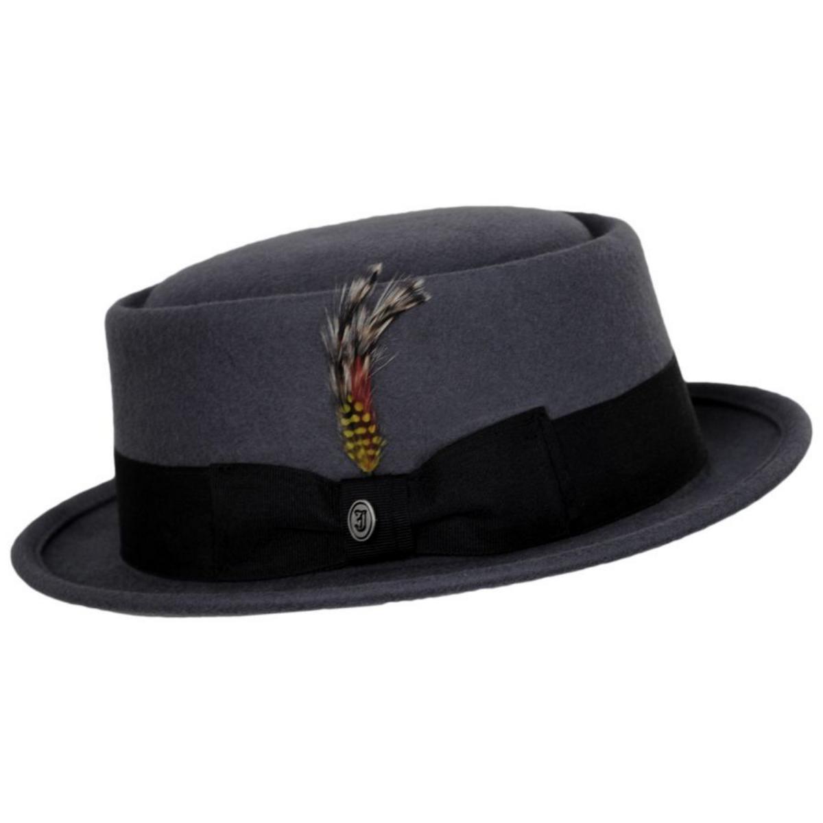 Jaxon Hats | Wool Felt Pork Pie Hat | 135065 | profile | GREY