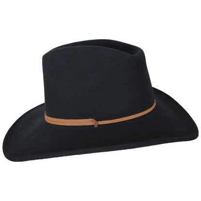 Bailey Western | Joe Eder Crushable Wool LiteFelt Earflap Western Hat | 130142 | profile | BLACK