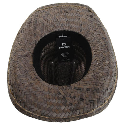 BRIXTON HATS | Houston Rush Straw Cowboy Hat - Natural & Toffee | 128338FW24 | under | TOFFEE