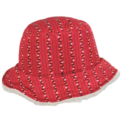 BRIXTON HATS | Petra Sherpa Reversible Bucket Hat | 185539 | profile | PRAIRIE FLORAL/DOVE