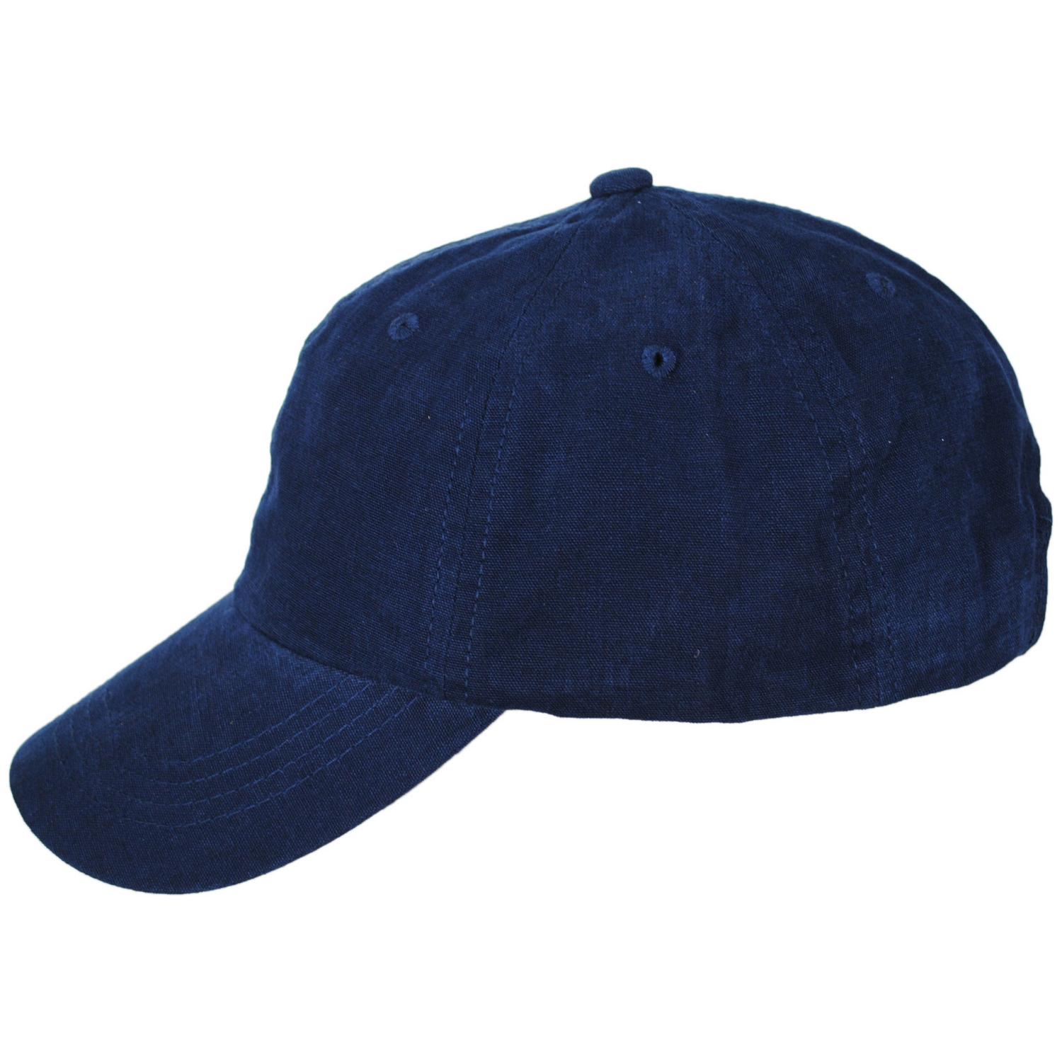 Dorfman Pacific | Washed Cotton Baseball Cap Dad Hat | 200188 | profile | NAVY