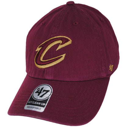 47 Brand | Cleveland Cavaliers NBA Clean Up Strapback Baseball Cap Dad Hat | 204001 | lead | CARDINAL