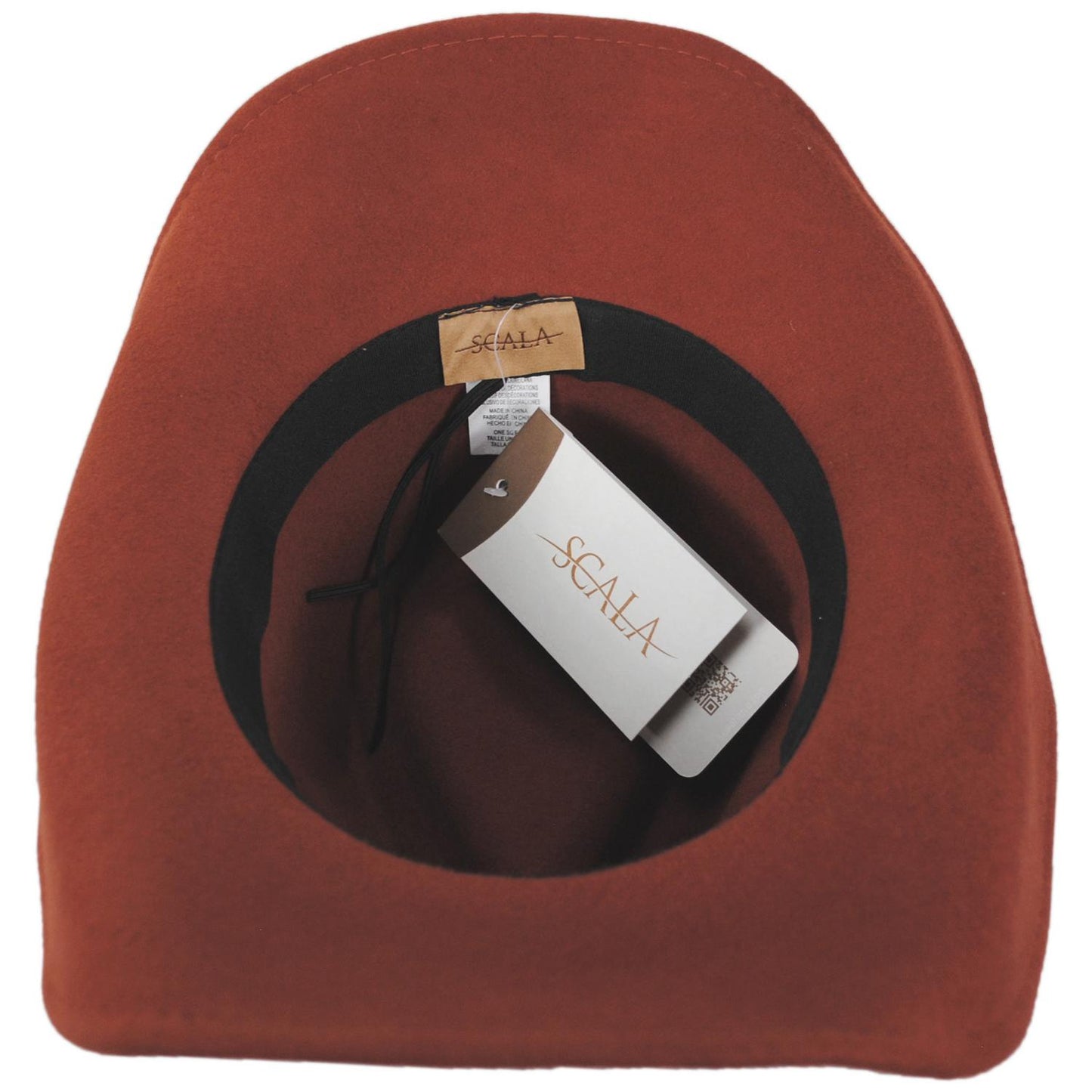 Scala | Devon Wool Felt Western Hat | 123458 | under | RUST