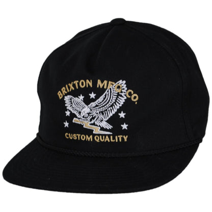 BRIXTON HATS | Lamont Cotton Snapback Baseball Cap | 201887 | lead | BLACK