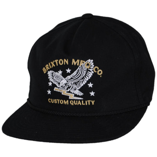 BRIXTON HATS | Lamont Cotton Snapback Baseball Cap | 201887 | lead | BLACK