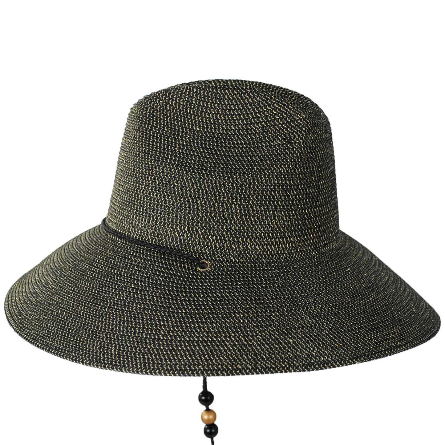 San Diego Hat Company | Honey Toyo Straw Lifeguard Hat | 103583 | profile | BLACK/GOLD