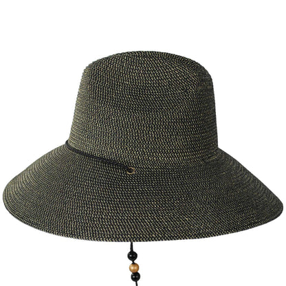 San Diego Hat Company | Honey Toyo Straw Lifeguard Hat | 103583 | profile | BLACK/GOLD
