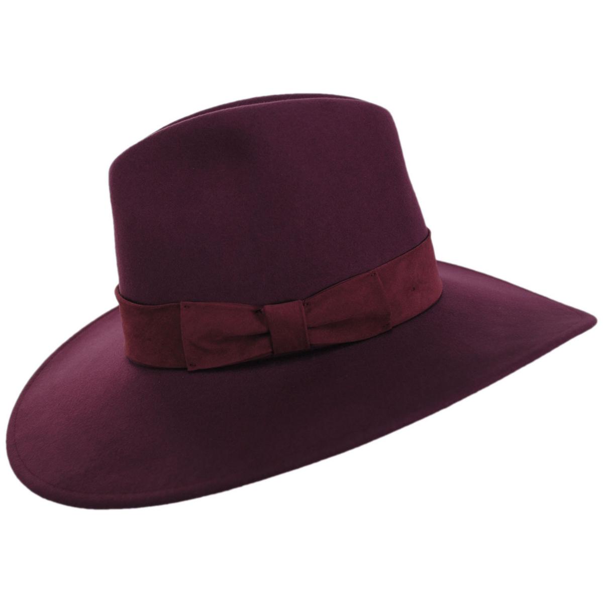 BRIXTON HATS | Layton Comfort Wool Felt Fedora Hat | 123930FW25 | profile | PORT/PORT