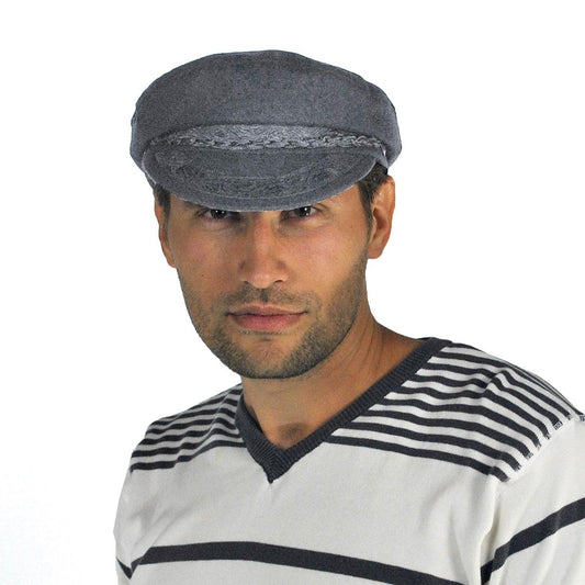 Aegean | Wool Greek Fisherman Cap | 180007 | lead | GREY