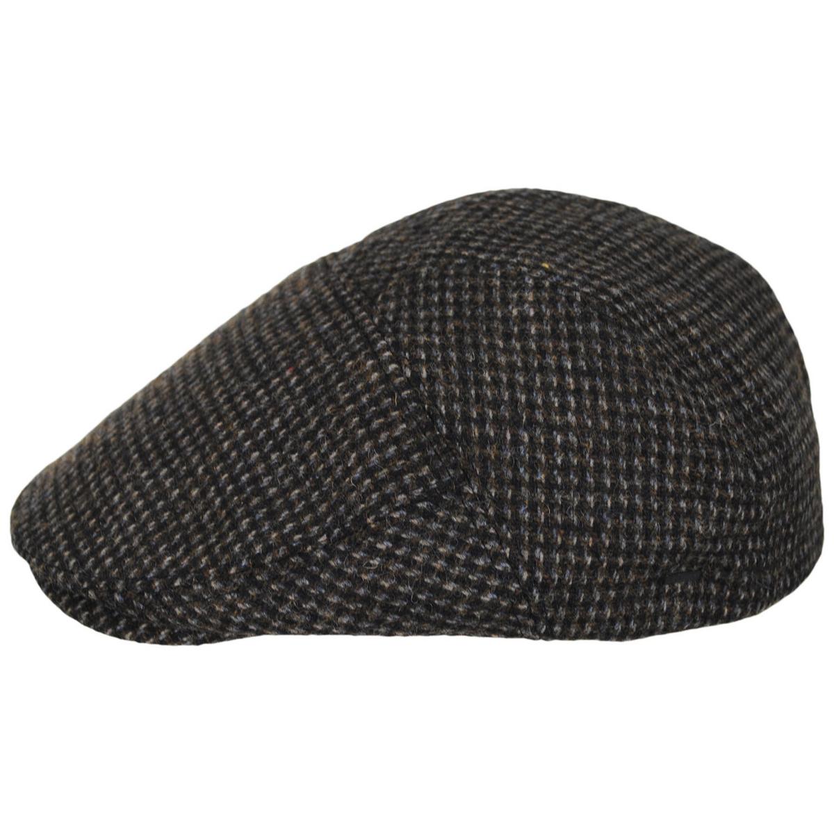 Bailey 1922 | Penner Wool Blend Check Ivy Cap | 167228 | profile | BLACK SUB CHECK