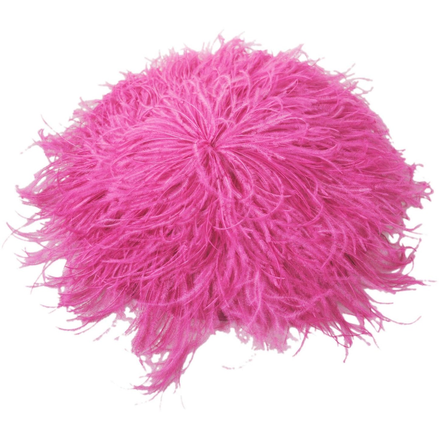 St. Julian | Ostrich Feathers & Sinamay Straw Fascinator Hat | 124279 | top | BERRY