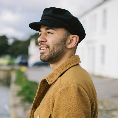 Jaxon Hats | Wool Fiddler's Cap | 181010 | lsmthree | BLACK