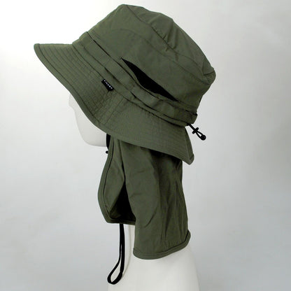 Tilley Endurables | Ultralight Packable Suncape Bucket Hat | 400856 | profile | OLIVE