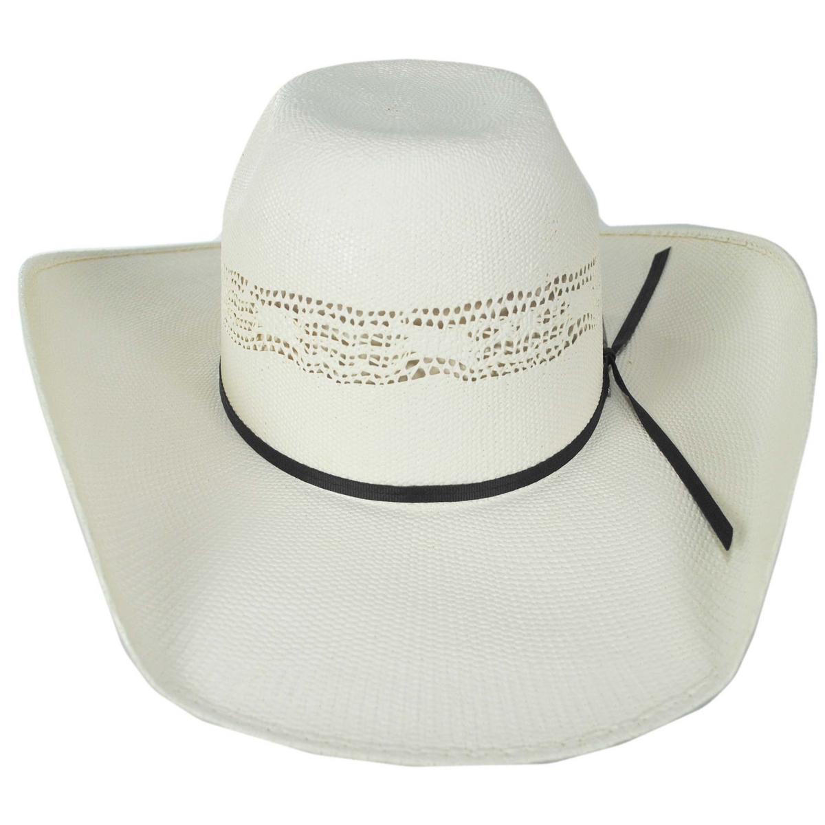 Seager | New Money Bangora Straw Western Hat | 129454 | front | IVORY