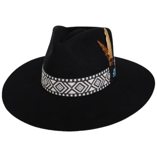 Renegade | Palta Wool Felt Rancher Fedora Hat | 130111 | lead | BLACK