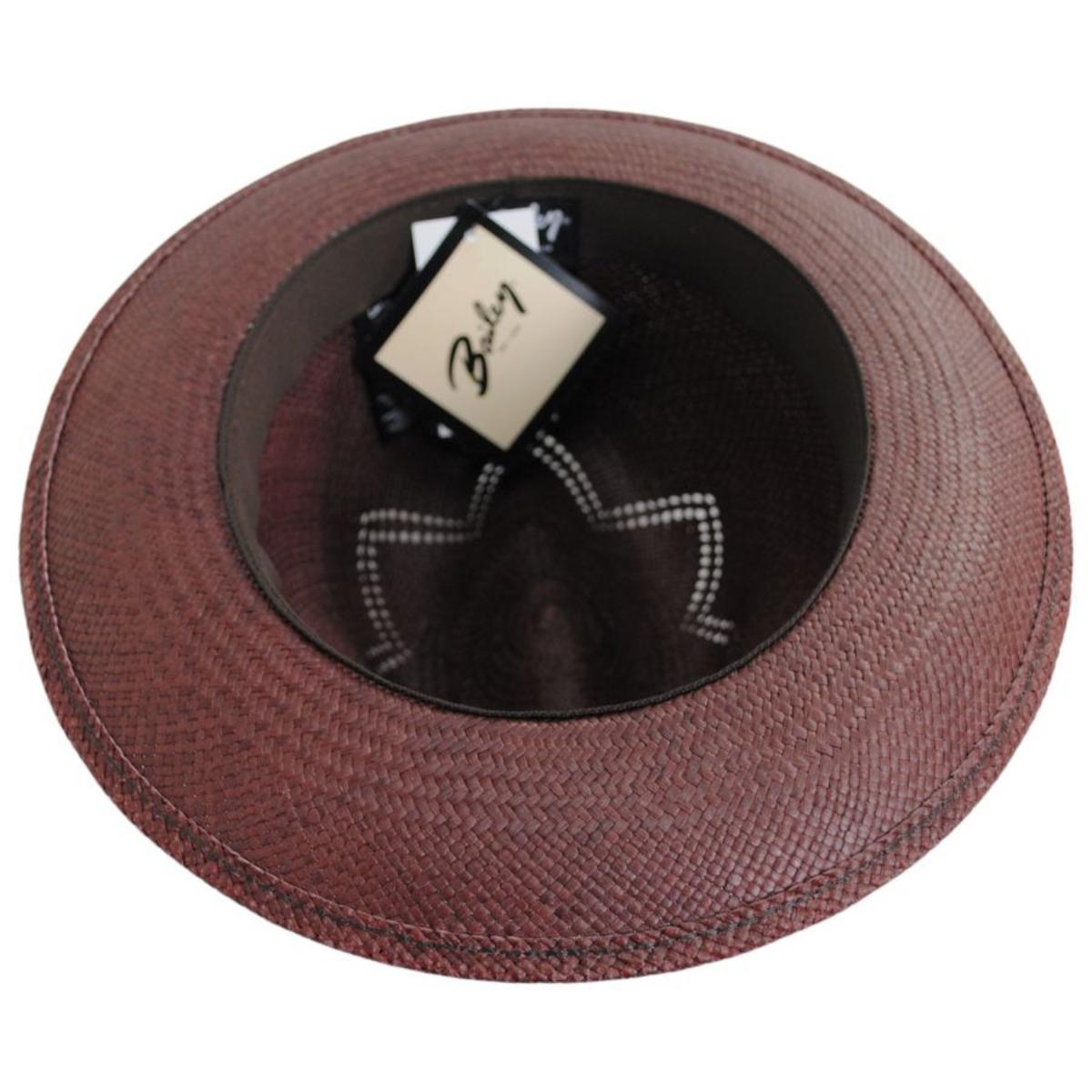 Bailey 1922 | Arion Panama Straw Fedora Hat | 127731 | under | OAK