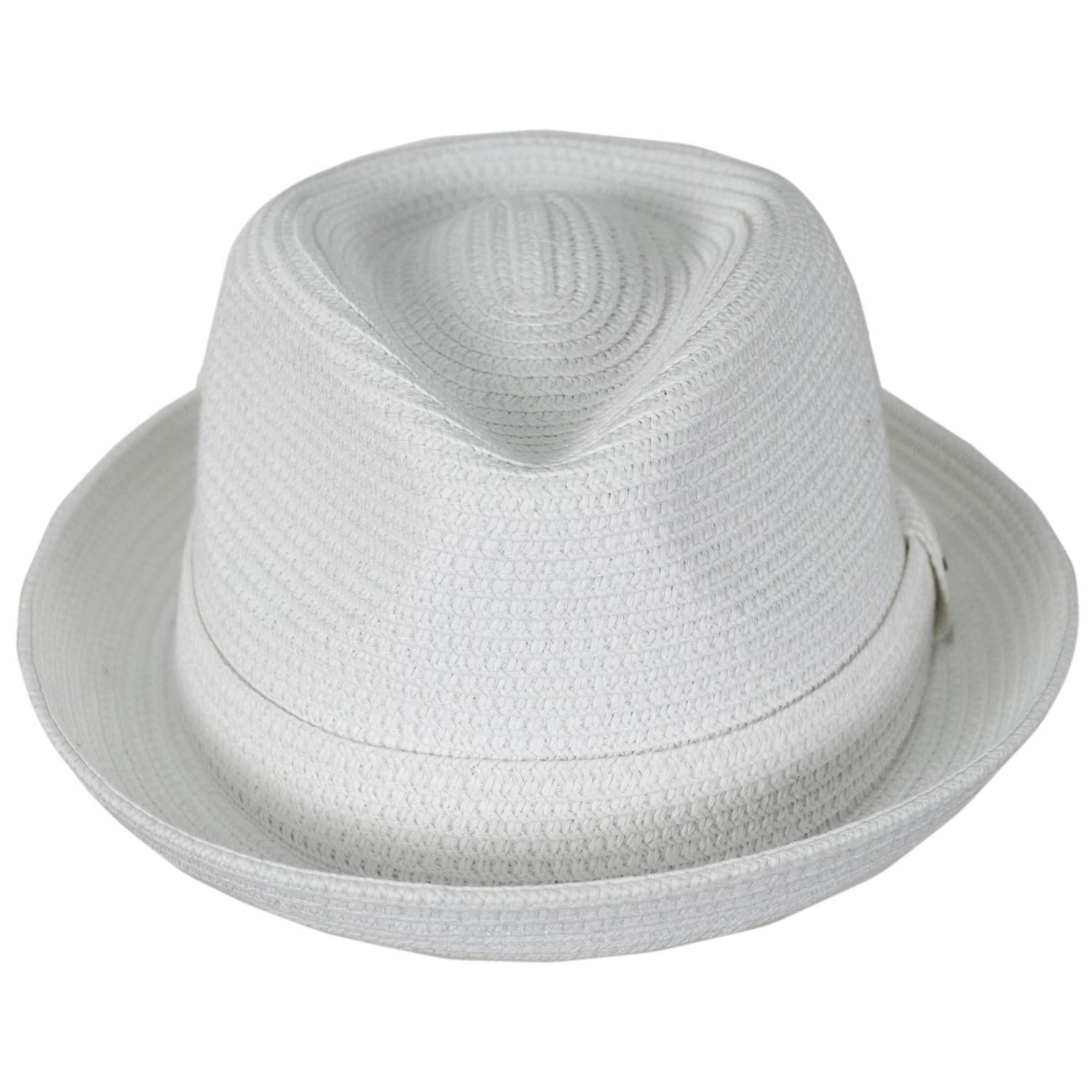 Bailey 1922 | Billy Braided Toyo Straw Fedora Hat - Classic Colors | 127843 | front | WHITE