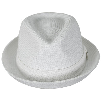 Bailey 1922 | Billy Braided Toyo Straw Fedora Hat - Classic Colors | 127843 | front | WHITE