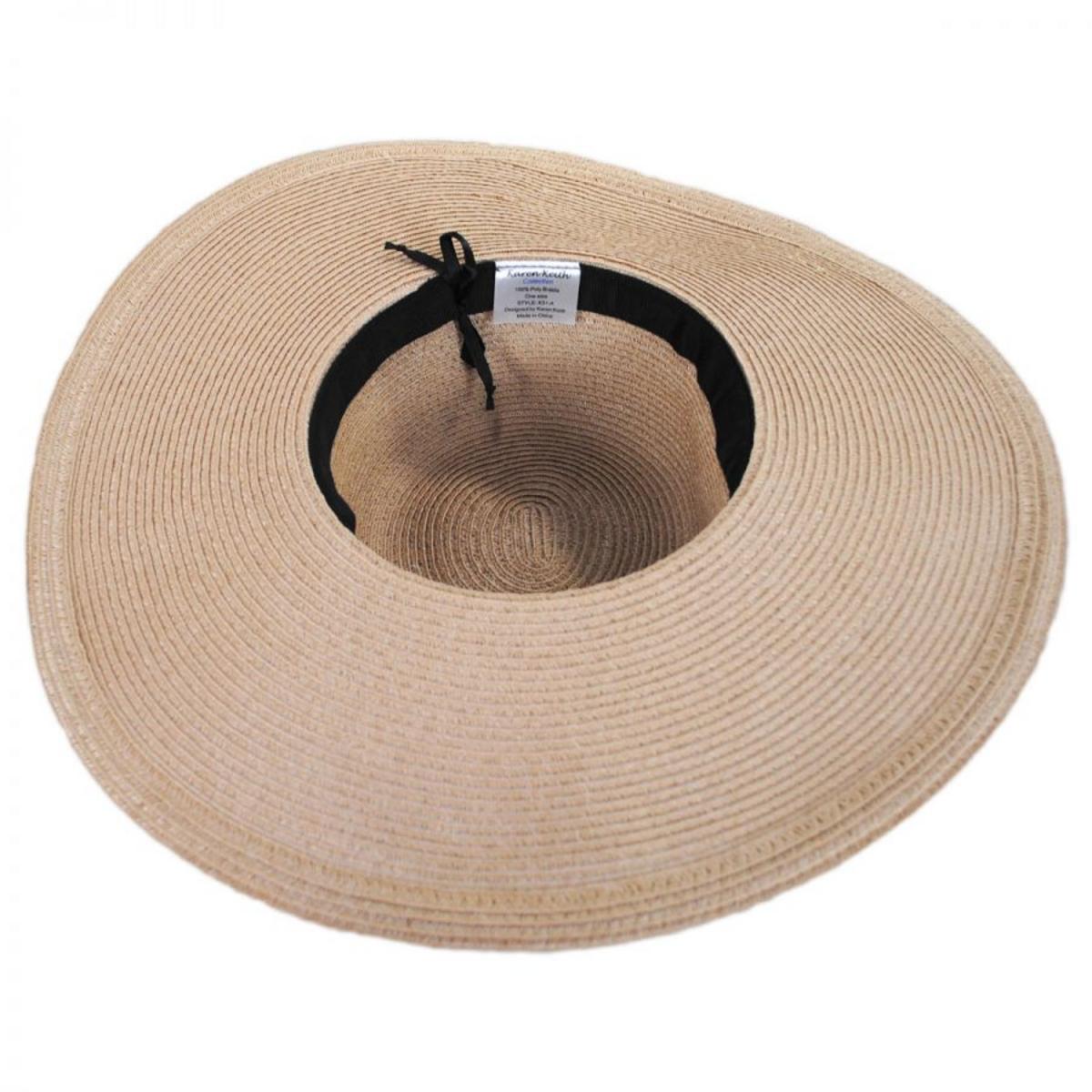 Karen Keith | Resort Straw Swinger Wide Brim Hat | 102217 | under | BLUSH