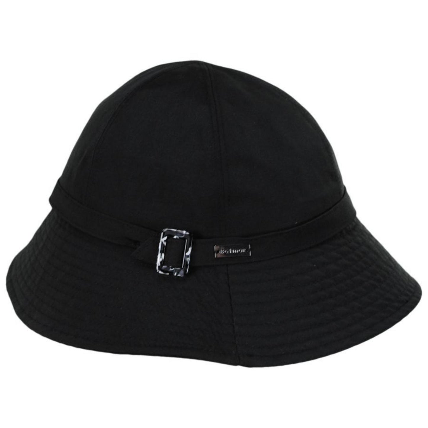 Betmar | Frederique Cloche Rain Hat | 106032 | profile | BLACK