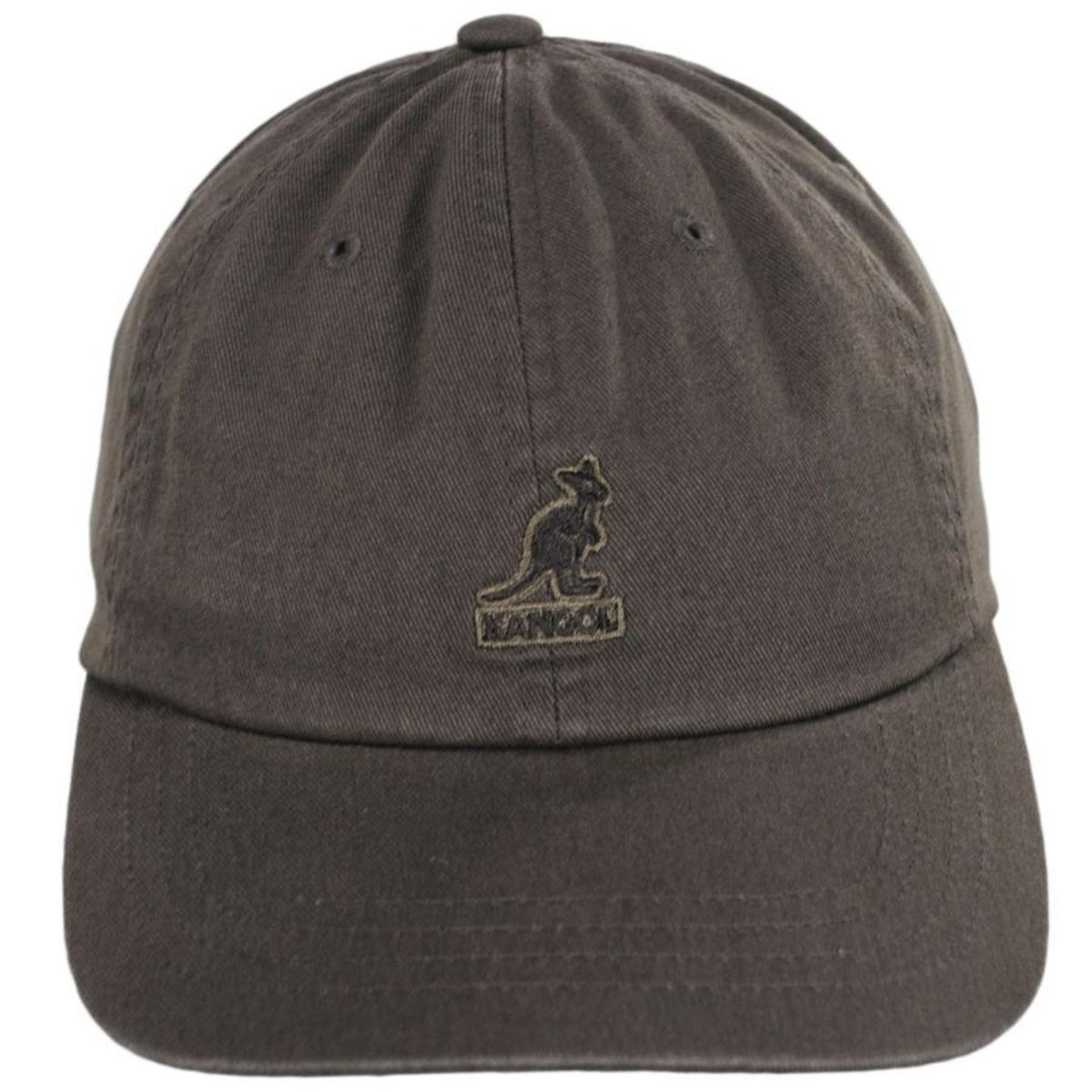 Kangol | Washed Cotton Strapback Baseball Cap Dad Hat | 201173 | front | SMOG
