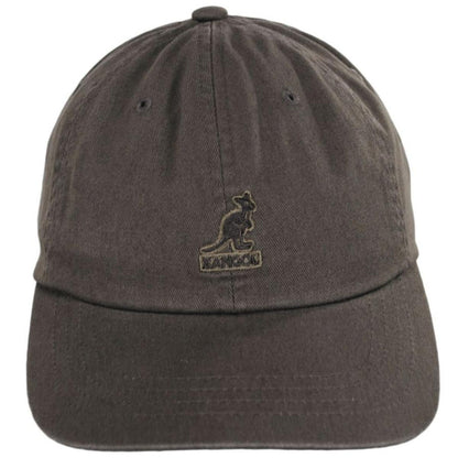 Kangol | Washed Cotton Strapback Baseball Cap Dad Hat | 201173 | front | SMOG