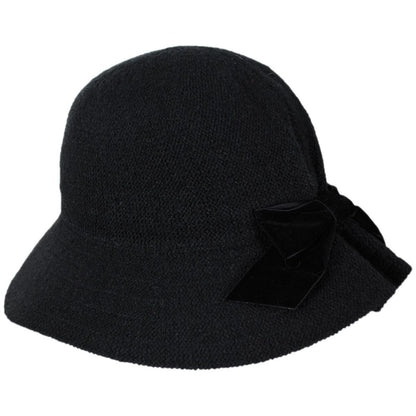 San Diego Hat Company | Jean Ann Knit Bucket Hat | 108664 | profile | BLACK