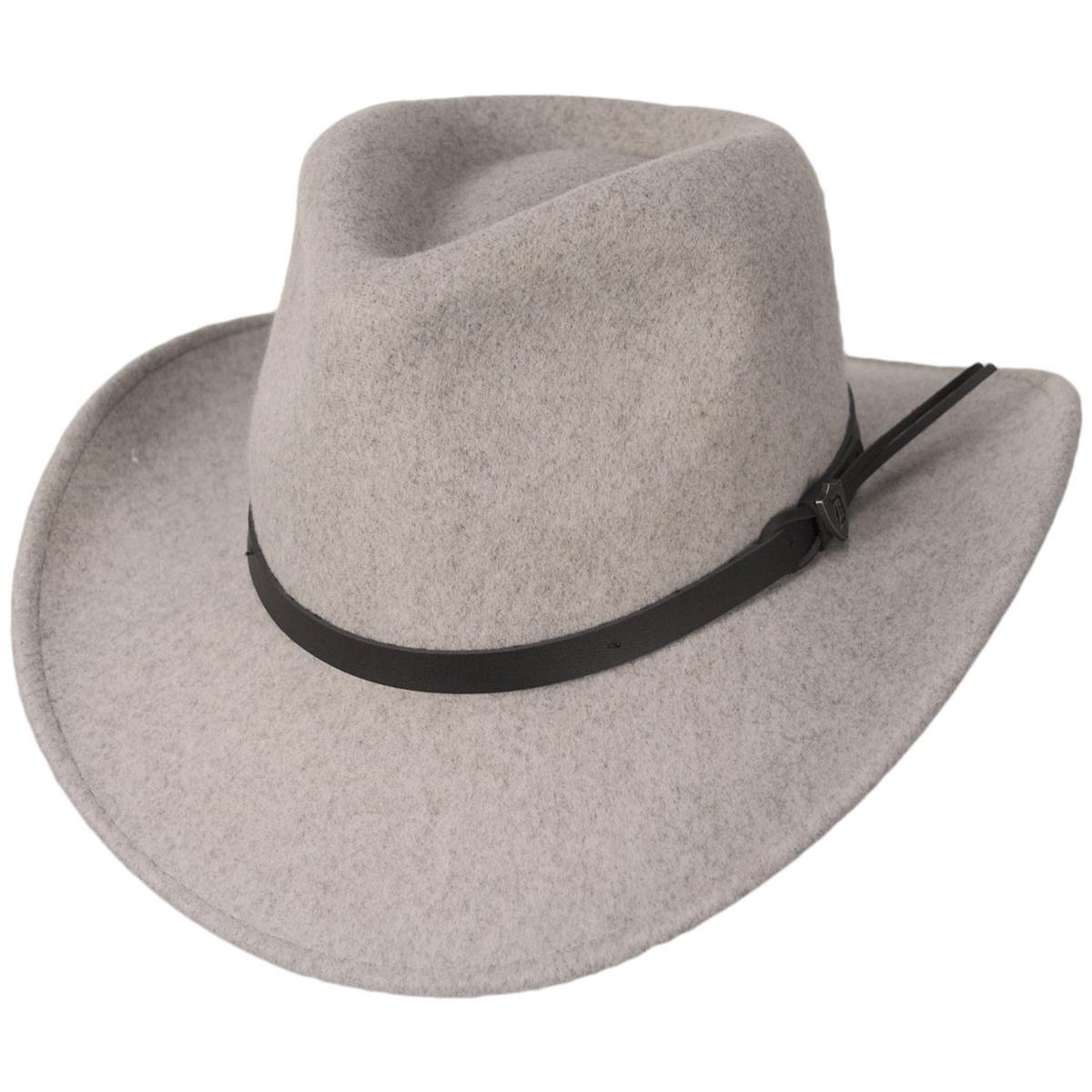 Dorfman Pacific | Napier ProvatoKnit Crushable Outback Hat | 130474 | lead | TAUPE