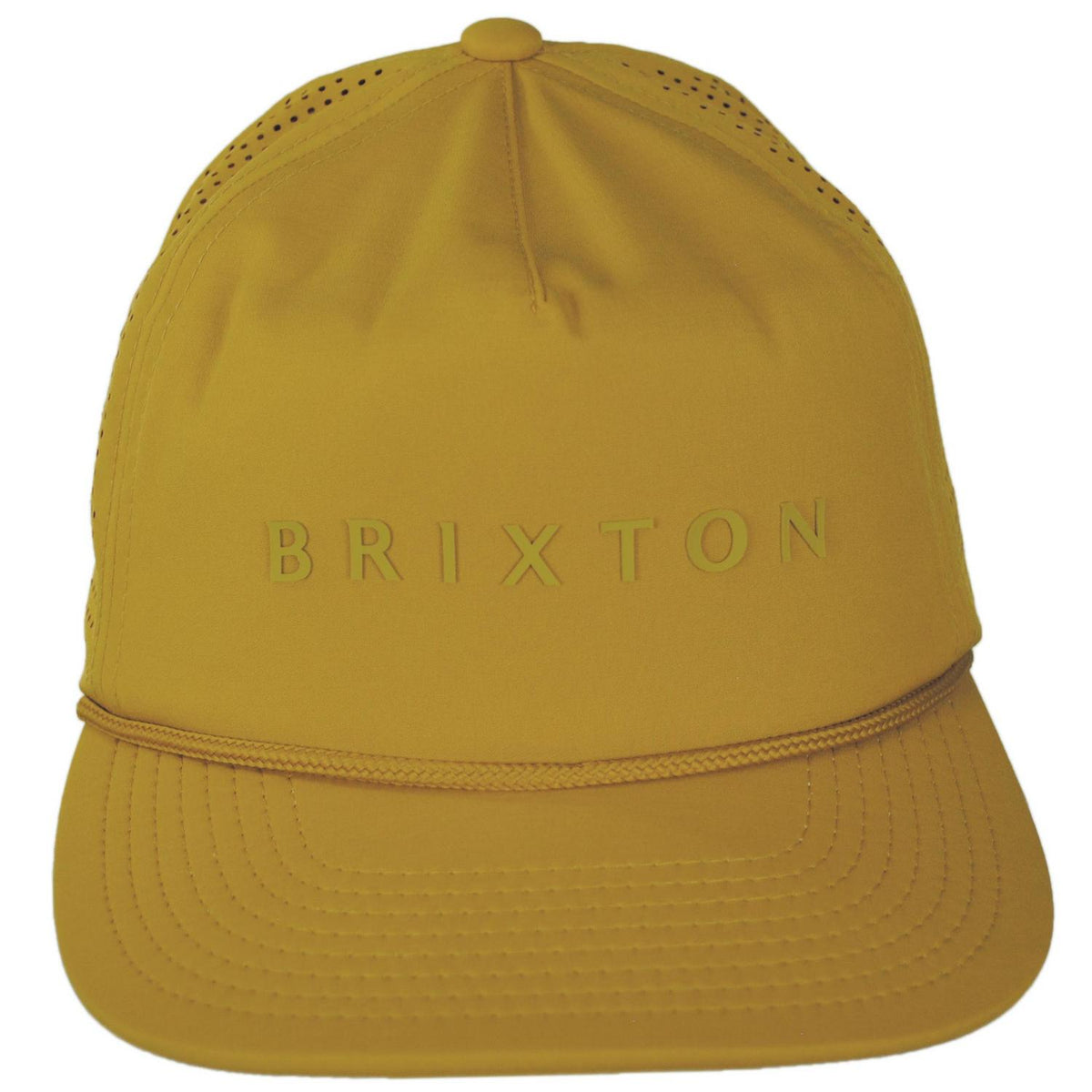 BRIXTON HATS | Alpha Journey Performance Strapback Baseball Cap | 201734 | front | DUSTED OCHRE