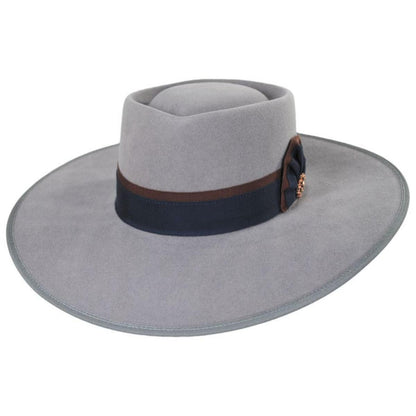 Renegade | Cowpuncher Wool and Angora Felt Gambler Hat | 100810 | lead | GUNMETAL