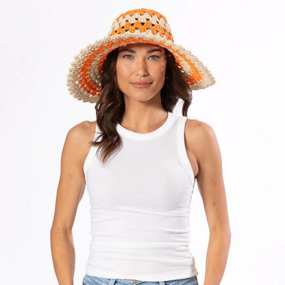 San Diego Hat Company | Julep Toyo Straw Sun Hat | 103598 | lsfone | ORANGE STRIPE